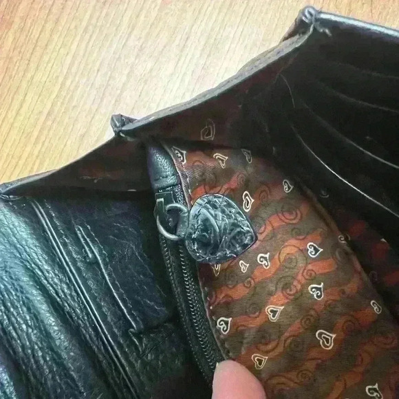 Vintage Brighton Croco Embossed Wallet Organizer Large Brighton Clutch Purse - Picture 15 of 15